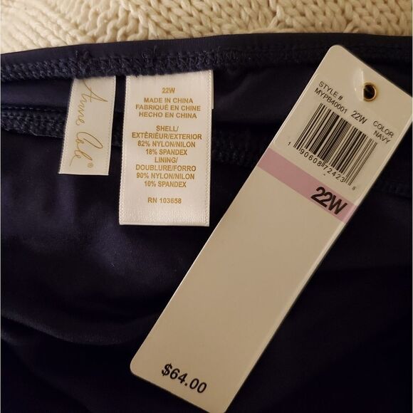 Anne Cole Plus Size Swim Skirt size 22W in Navy - Picture 11 of 12